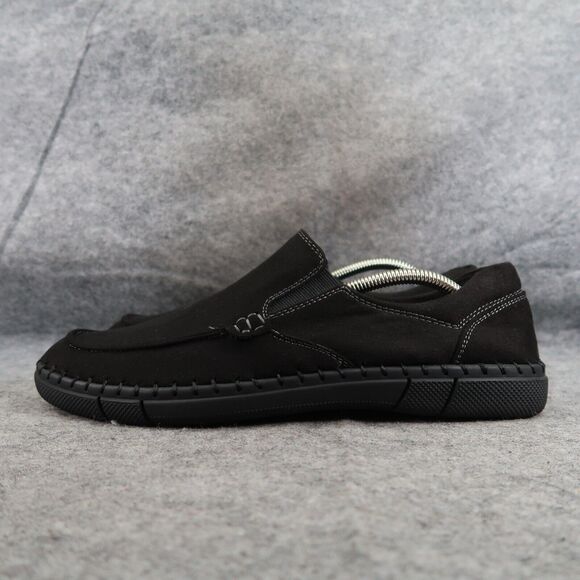 Robert Wayne Shoes Mens 9.5 Loafer Slip On Moc Comfort Casual Walking Work Black main image 10